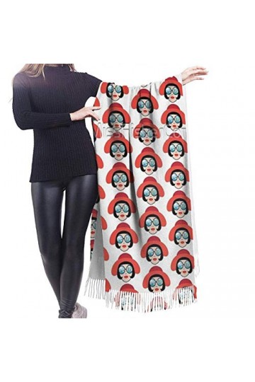 Châle écharpe Miss Fisher Con pour femme en cachemire doux Grand châle pashminas 195,6 cm x 68,6 cm, Comme indiqué sur la pho