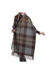 FJAUOQ Couverture châle tartan Outlander pour femme - Écharpe en cachemire doux - Grande couverture pashminas - 195,6 x 68,6 