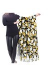 FJAUOQ Tux the Linux Pingouin Écharpe dhiver tendance pour femme Toucher cachemire Châle Pashmina Couverture douce et chaude