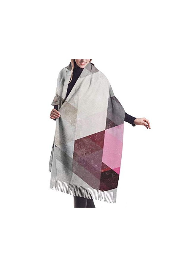 FJAUOQ Châle enveloppant couverture écharpe combinaison nordique femme écharpe cachemire doux grande couverture châle pashmin