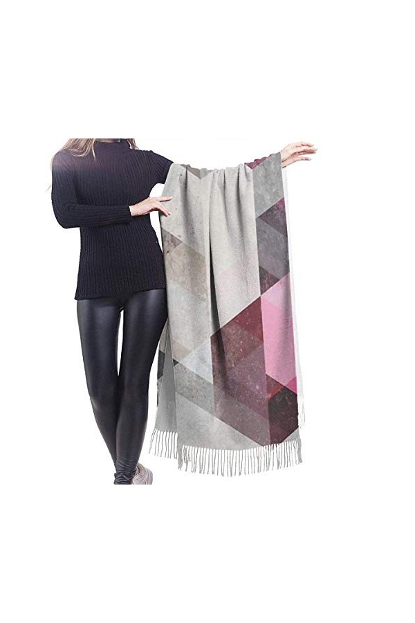 FJAUOQ Châle enveloppant couverture écharpe combinaison nordique femme écharpe cachemire doux grande couverture châle pashmin