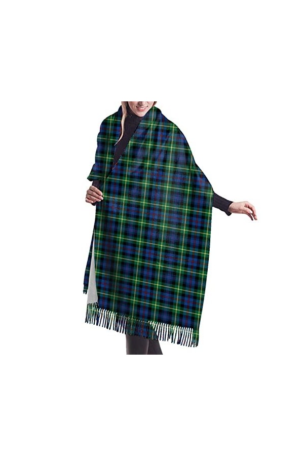 FJAUOQ Écharpe longue et large pour femme Clan Farquharson Tartan Toucher cachemire 195,6 x 68,6 cm, Clan Farquharson Tartan 