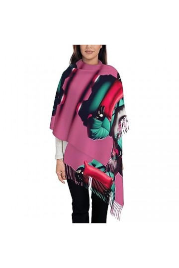 Frange Frange Femme Echarpe Elégant Chaud Doux et Chaud Faux Cachemire Châle pour Style Mode Bateau sur la Plage, lollipop, t