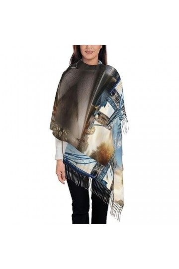 Écharpe à franges pour femme – Élégant et chaud – Châle en faux cachemire doux et chaud pour citations inspirantes de style t