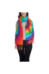 Écharpe longue et chaude en cachemire à franges pour femme, Couleur 9, taille unique