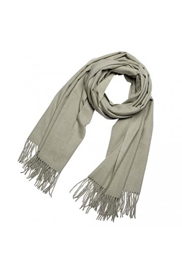 DonDon Écharpe femme hiver chaud et large Châle Etole Foulard 200 x 70 cm - Vert citron