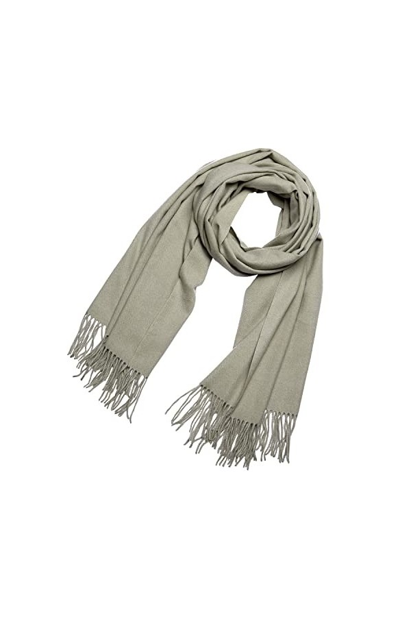 DonDon Écharpe femme hiver chaud et large Châle Etole Foulard 200 x 70 cm - Vert citron