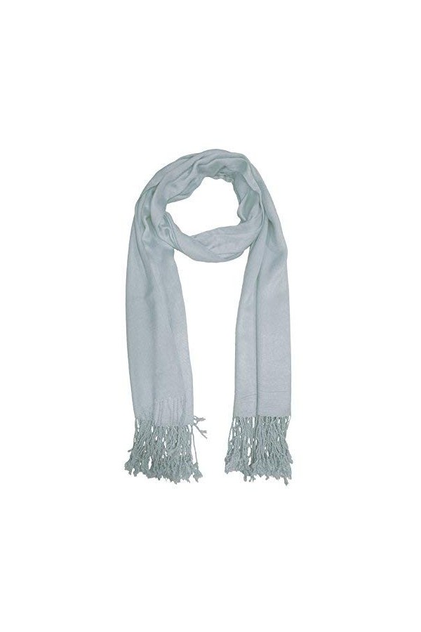 Indian Hawker Écharpe pashmina tendance pour femme, bleu ciel, 20 x 72 Inches