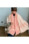 WYCSDD Nouveau Hiver Pashmina Femmes Écharpe À Carreaux Épais Chaud Châle Et Wrap Femme Voyage Cape Bandeau Hijab, 01