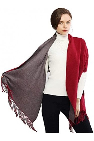 SAGACE écharpe cachemire femme châle épais et chaud à la mode avec pompons couverture Pashmina de qualité Cachemire hiver rév