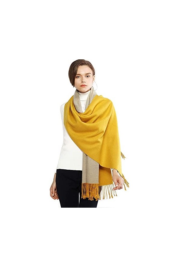 SAGACE écharpe cachemire femme châle épais et chaud à la mode avec pompons couverture Pashmina de qualité Cachemire hiver rév