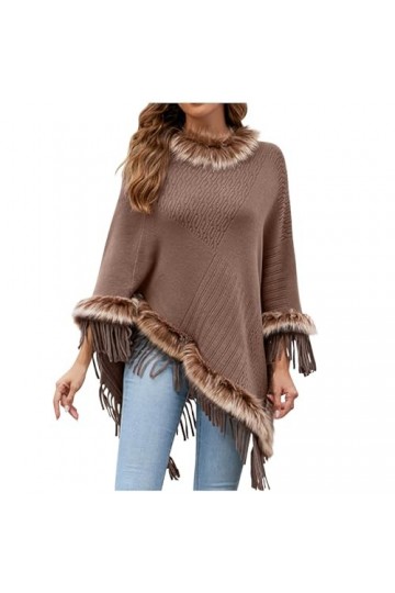 Ponchos pour femme en pashmina doux avec ourlet à franges pour lautomne et lhiver 2023, 6 Blanc, taille unique