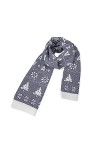LumiSyne Hiver Écharpe Tricoté Femmes Echarpe Réversibles Thème Noël Fair Isle Lettre Flocon De Neige Pashmina Chaud Foulard 