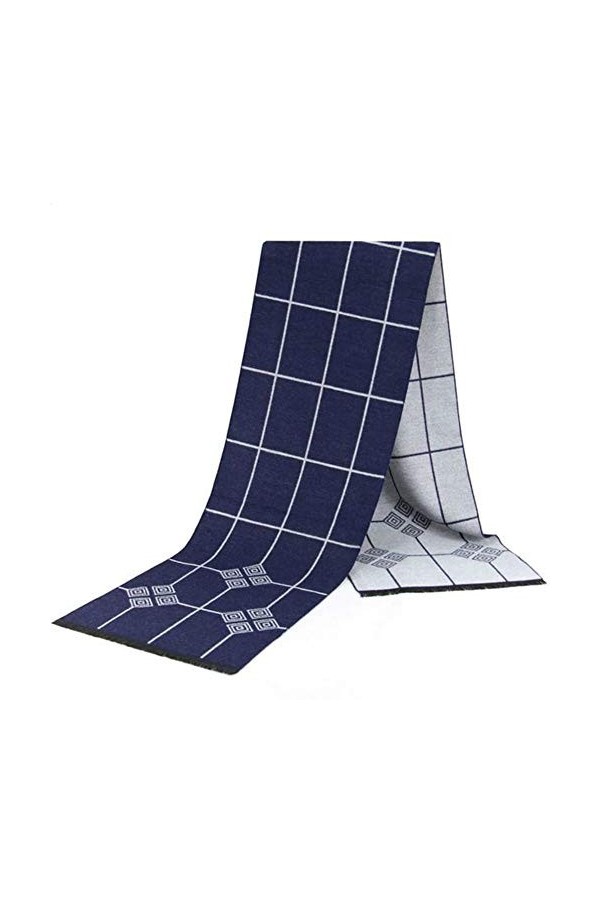 Brillabenny Écharpe Pashmina Homme Femme Garçon Laine Cashere Hiver Noël Luxe Scarf Bleu, 1, 180 CM x 30 CM