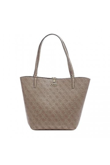 Guess Alby Toggle Tote Latte Logo