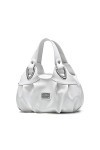 NICOLE & DORIS Sac à main tendance en PU avec bandoulière amovible pour femme, Blanc, L, Élégant