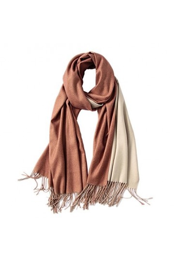 Rojeam Super Doux Pashmina Double Couleur Pashmina Tassel Châle Wrap Hiver Écharpe Larges et Plus Longues Foulards De Noël Ca