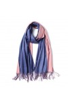 Rojeam Super Doux Pashmina Double Couleur Pashmina Tassel Châle Wrap Hiver Écharpe Larges et Plus Longues Foulards De Noël Ca