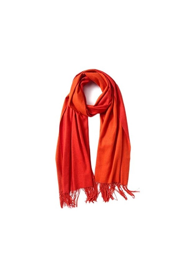 Rojeam Super Doux Pashmina Double Couleur Pashmina Tassel Châle Wrap Hiver Écharpe Larges et Plus Longues Foulards De Noël Ca