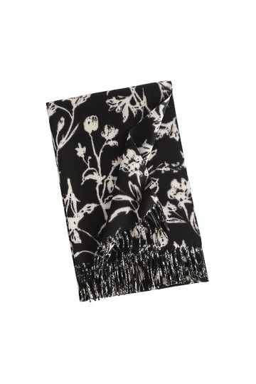 LumiSyne Hiver Écharpe Châle En Cachemire Pour Femmes Motif De Fleur à lEncre Écharpe Pashmina Avec Gland Écharpe Longue Dou