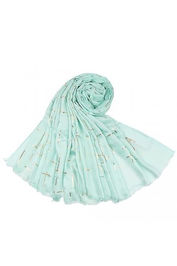 Écharpe Châle En Viscose À Franges Géométriques Dorées Pour Femmes Pashminas Stole Hijab Musulman