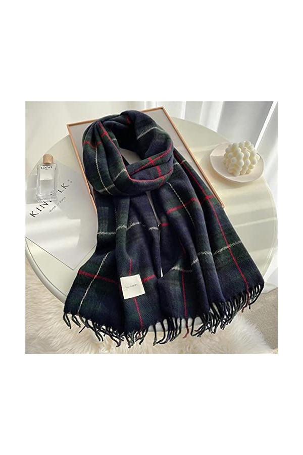 UKKO écharpe Épaisseur Chaude Écharpe Hiver Conception Imprimée Femme Pashmina Châle Dame Enveloppe Tassel Écharpes Tricotés 