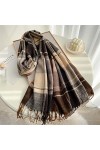 UKKO écharpe Épaisseur Chaude Écharpe Hiver Conception Imprimée Femme Pashmina Châle Dame Enveloppe Tassel Écharpes Tricotés 