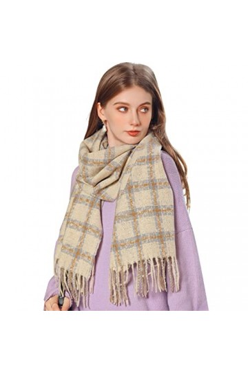LumiSyne Écharpe Tartan Châle En Cachemire Pour Femmes Hommes Design à Carreaux Plaid Coloré Écharpe Pashmina Avec Gland Hive