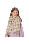 LumiSyne Écharpe Tartan Châle En Cachemire Pour Femmes Hommes Design à Carreaux Plaid Coloré Écharpe Pashmina Avec Gland Hive