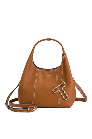 Le Tanneur, Petit Sac à Main, Sac bandoulière, en Cuir grainé, Juliette, Femme, porté Main, épaule, croisé, bandoulière Amovi