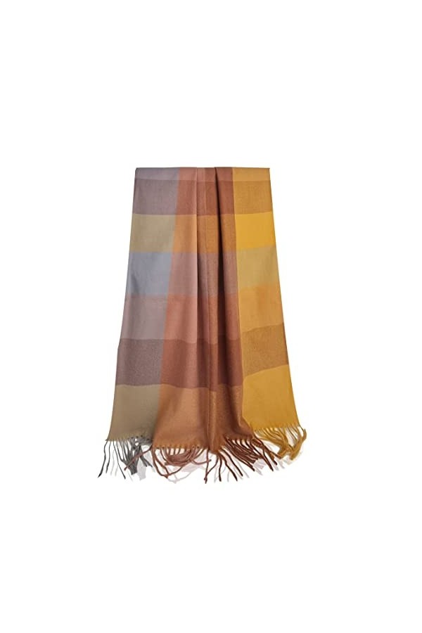 GLORIS Écharpe chaude en cachemire pour femmes Automne/Hiver Carreaux Châle/XL Étole Châle Chaud Pashmina Étole 180 x 70 cm, 