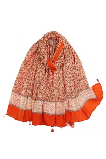 Femmes Mode Ethnique Floral Gland Viscose Écharpe Imprimer Doux Châles Et Wraps Pashmina Musulman Hijab Caps