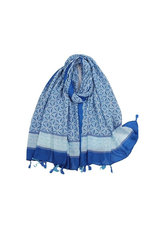 Femmes Mode Ethnique Floral Gland Viscose Écharpe Imprimer Doux Châles Et Wraps Pashmina Musulman Hijab Caps