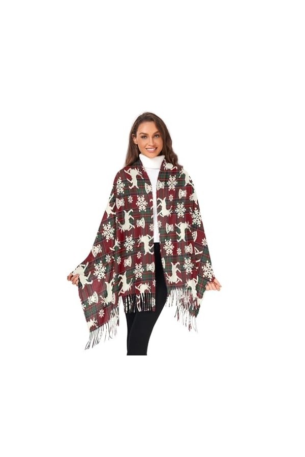 ALAZA Écharpe pashmina pour femme - Automne et hiver - Grande écharpe tendance - Longue et chaude - Douce - Pour lautomne et