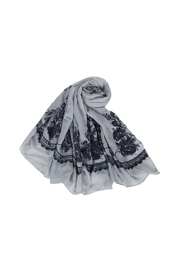 Écharpe Châle En Viscose Florale À La Mode Pour Femmes Hijabs Pashmina Chauds Et Écharpes Musulmanes