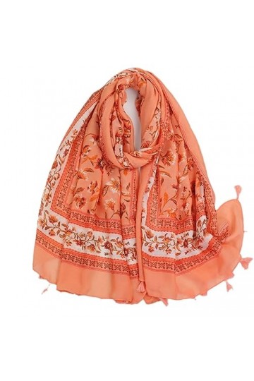 Femmes Mode Bohème Floral Gland Viscose Écharpe Imprimer Doux Châles Et Enveloppes Pashmina Musulman Hijab Casquettes