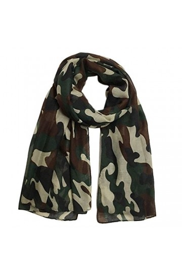 Yalych Femmes Mode Camouflage Femmes châle Pashmina étole écharpe écharpes Soie Cheveux écharpes Accessoires pour vêtements