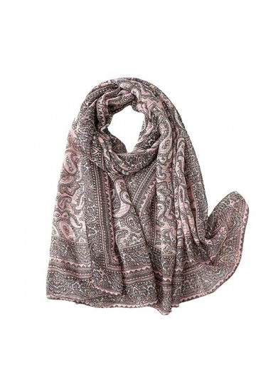 Mode Rétro Floral Viscose Châle Écharpe Wrap Pashmina Étole Musulman Hijab Snood