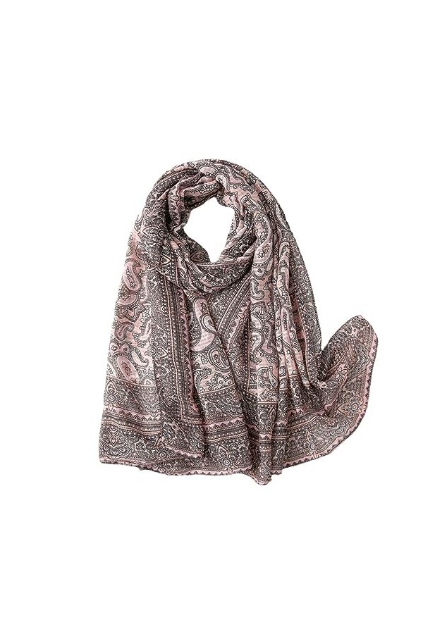 Mode Rétro Floral Viscose Châle Écharpe Wrap Pashmina Étole Musulman Hijab Snood