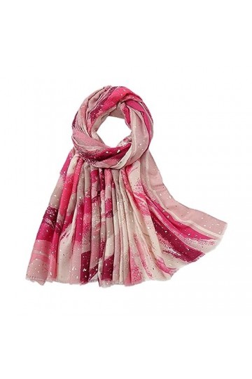 Écharpe Châle En Viscose À Franges Géométriques Scintillantes Argentées Imprimé Doux Enveloppement Pashmina Étole Hijab Musul