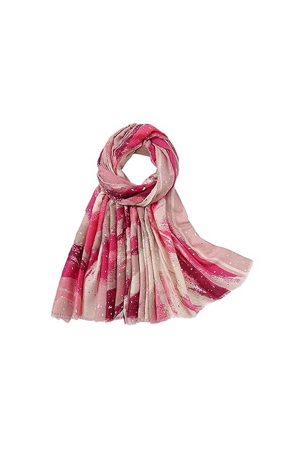 Écharpe Châle En Viscose À Franges Géométriques Scintillantes Argentées Imprimé Doux Enveloppement Pashmina Étole Hijab Musul