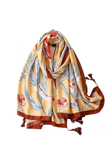Automne Beau Jardin Floral Gland Viscose Châle Écharpe Dame Wrap Pashmina Étole Musulman Hijab