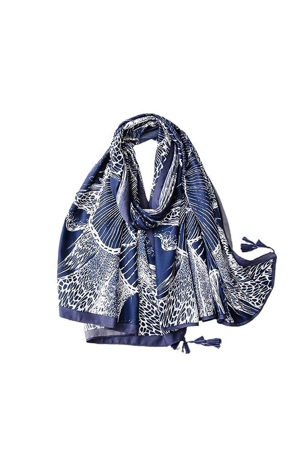 Automne Beau Jardin Floral Gland Viscose Châle Écharpe Dame Wrap Pashmina Étole Musulman Hijab