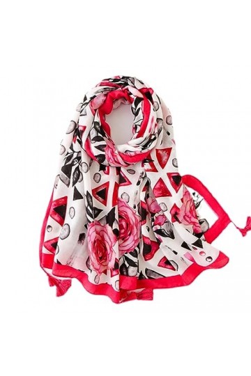 Mode Floral Gland Viscose Châle Écharpe Imprimer Doux Pashmina Étole Musulman Hijab