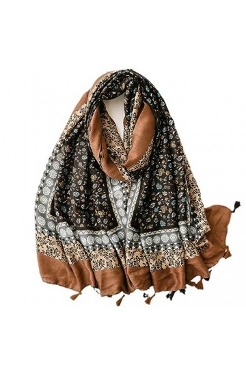 Mode Polka Floral Chaîne Gland Viscose Châle Écharpe Lady Wrap Pashmina Étole Musulman Hijab