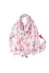 Belle Animal Rose Papillon Volant Motif Gland Viscose Châle Écharpe Dame Bandeau Pashmina Étole Musulman Hijab