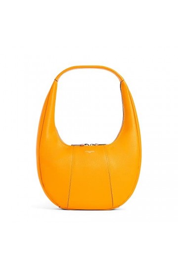 Le Tanneur, petit sac hobo, sac à main, en cuir grainé, juliette, femme, poche plate avant, poche zippée, fermeture zippée, g