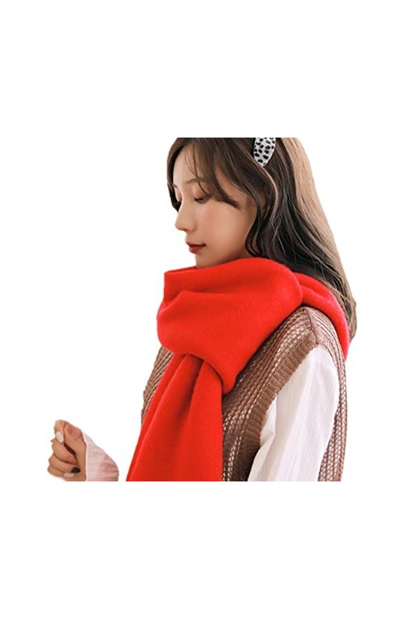 UKKO écharpe Femmes Hiver Épaissir Écharpe Chaud Foulard Doux Foulards Solides Pashmina Châles Hélicoptères Écharpe Longue en