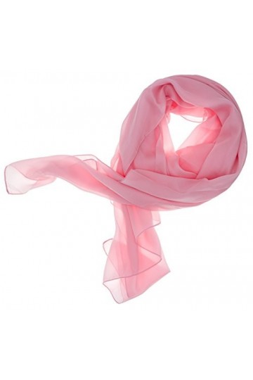 DOLCE ABBRACCIO by RiemTEX ® Écharpe pour femme Lady Sunshine en soie avec haute teneur en soie Pashmina étole en rose foular