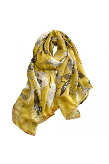 XKUN Écharpe Femmes Écharpe Floral Siclages De Soie Châles Enveloppe Les Hijabs Féminins Pashmina Frontard Bandana Cou Hijabs